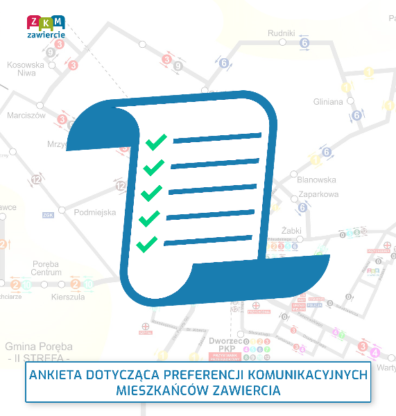 Zakład Komunikacji Miejskiej Sp. z o.o. w Zawierciu - Ankieta dotycząca preferencji komunikacyjnych mieszkańców Zawiercia